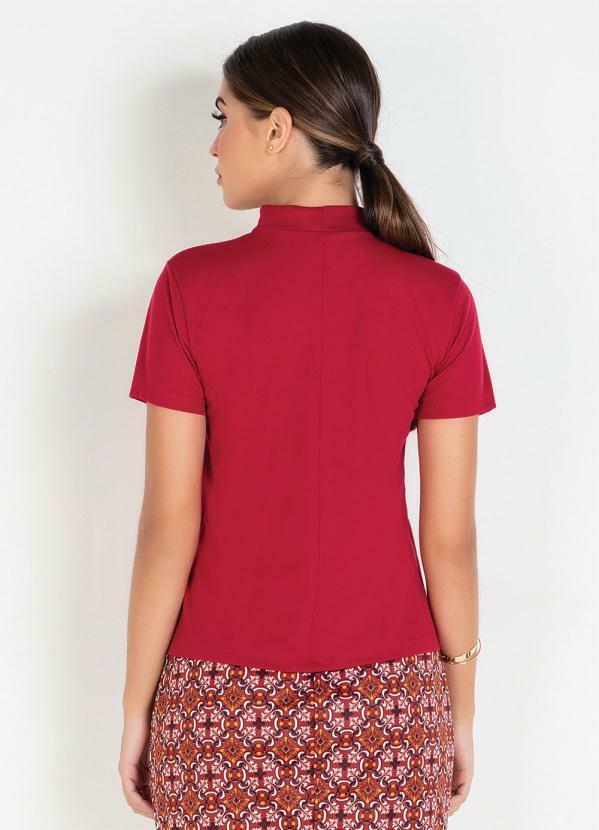 Rosalie - Blusa Bordô com Botões Moda Evangélica 2
