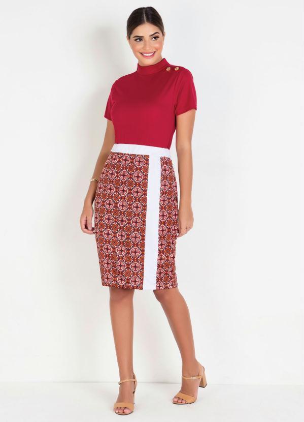 Rosalie - Blusa Bordô com Botões Moda Evangélica 3