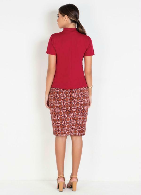 Rosalie - Blusa Bordô com Botões Moda Evangélica 5