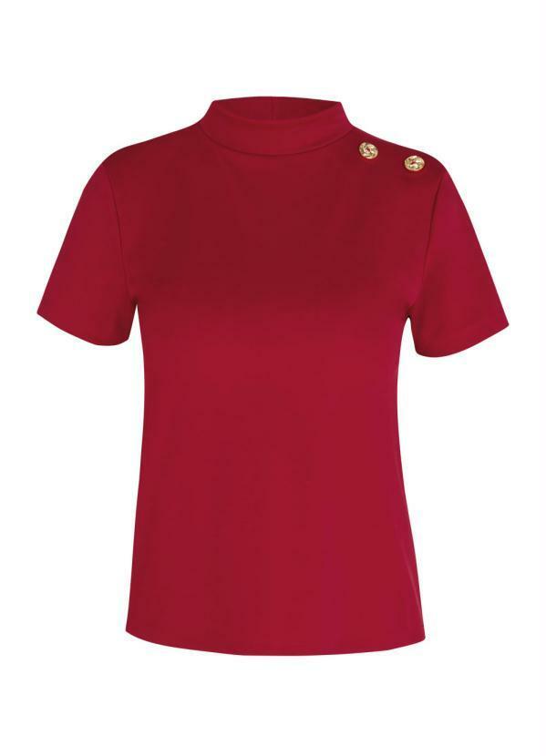 Rosalie - Blusa Bordô com Botões Moda Evangélica 6