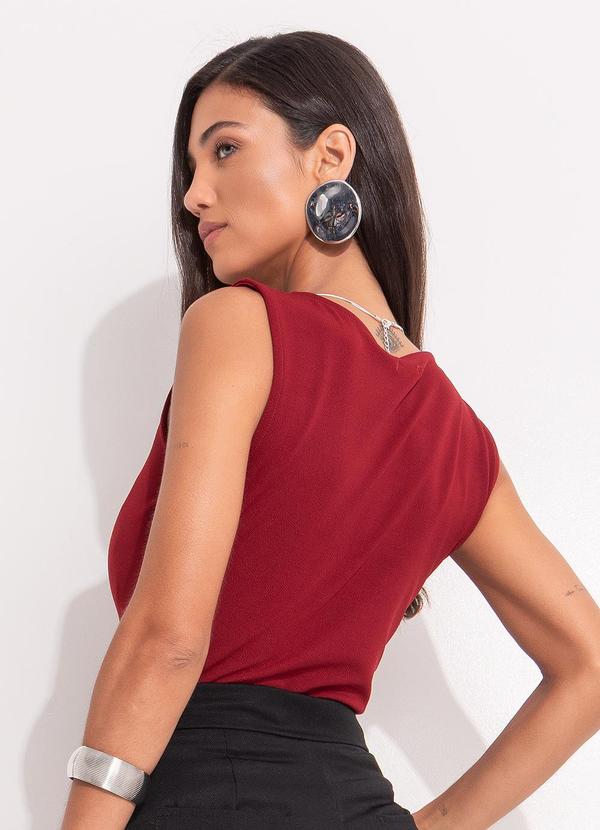 Quintess - Blusa Bordô em Malha Crepe 2