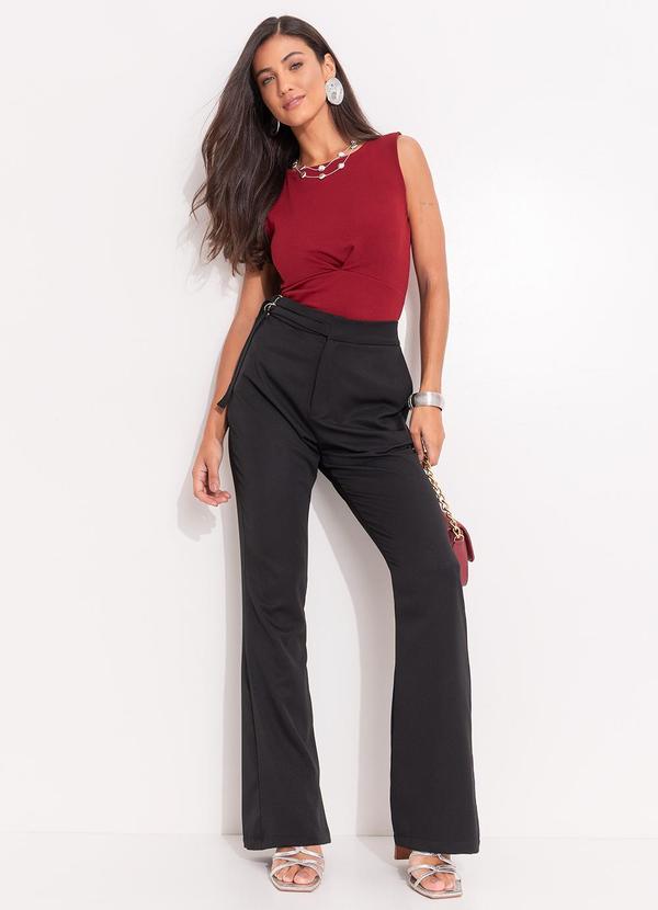 Quintess - Blusa Bordô em Malha Crepe 3