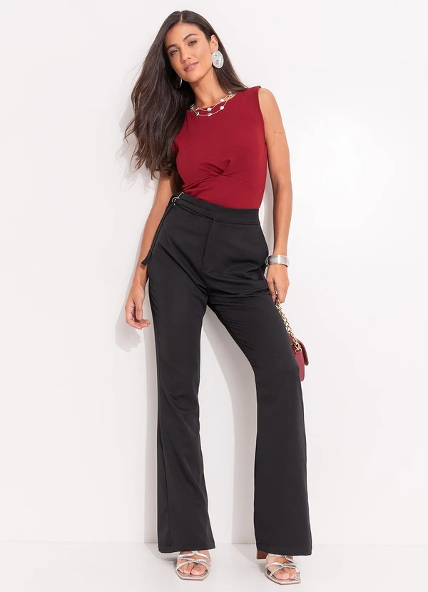 Quintess - Blusa Bordô em Malha Crepe 3