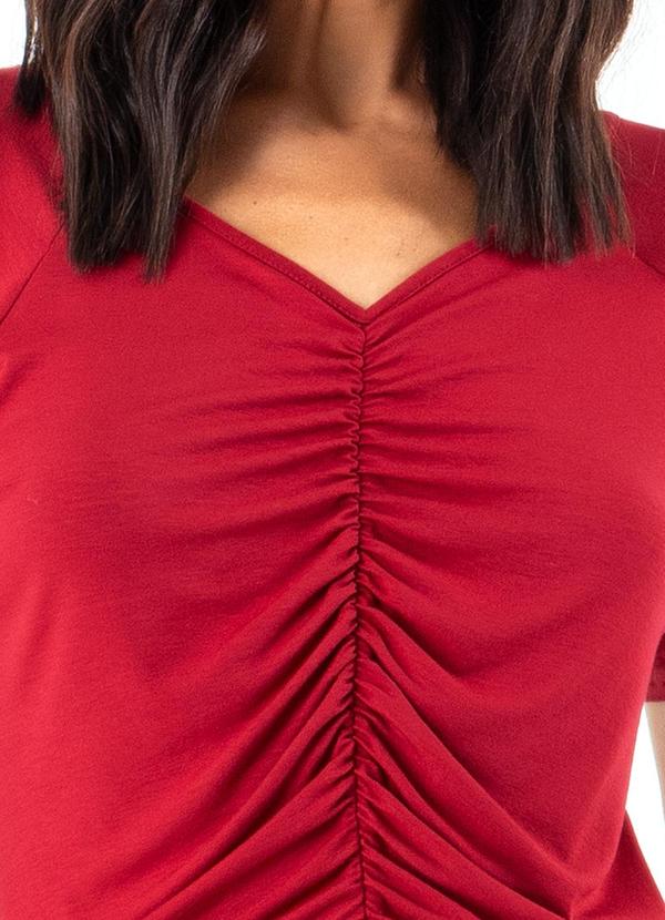 Quintess - Blusa Bordô em Malha de Viscose 6