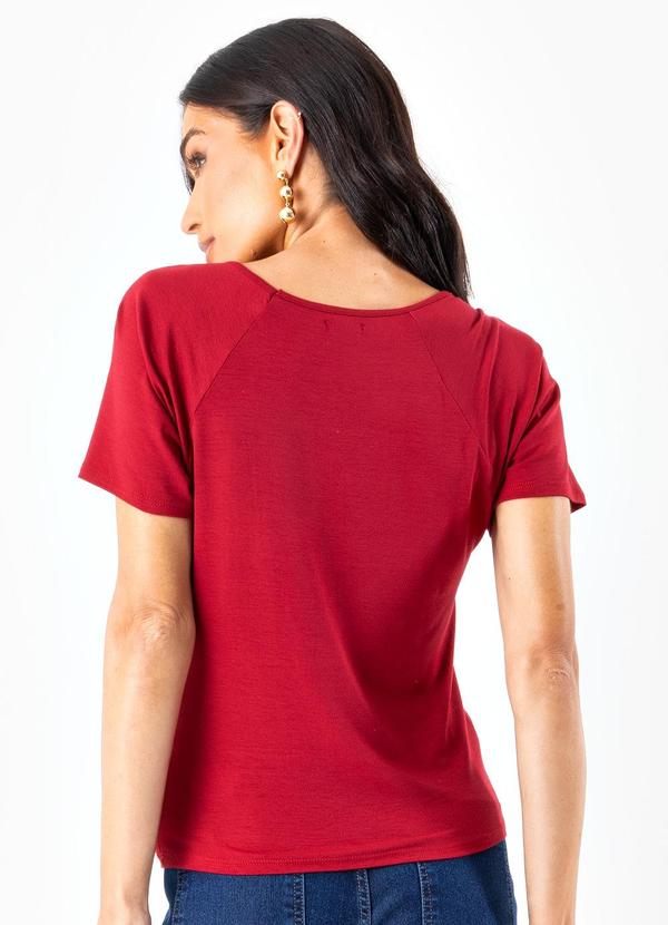 Quintess - Blusa Bordô em Malha de Viscose 5