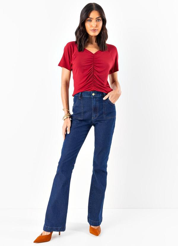 Quintess - Blusa Bordô em Malha de Viscose 4