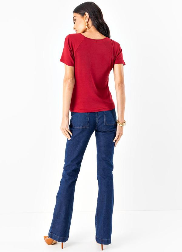 Quintess - Blusa Bordô em Malha de Viscose 3