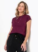 Blusa Bord� em Malha de Viscose