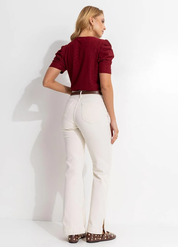 Quintess - Blusa Bordô em Malha Laise 2
