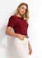 Quintess - Blusa Verde em Malha Laise - variação: Bordô