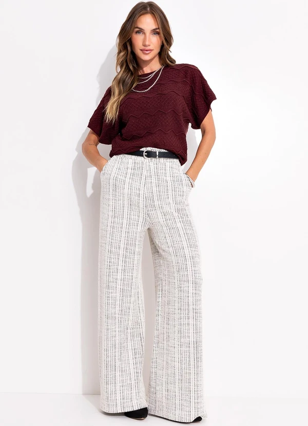 Quintess - Blusa Bordô em Tricô 3