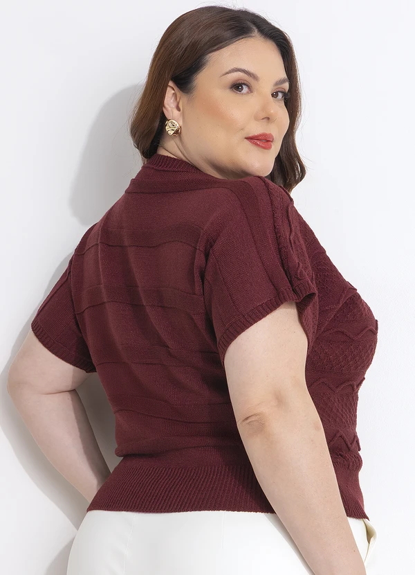 Quintess - Blusa Bordô em Tricô 8