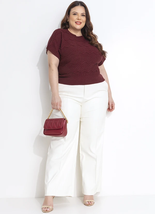 Quintess - Blusa Bordô em Tricô 9