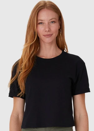 Malwee - Blusa Box em Malha Preto - MALWEE