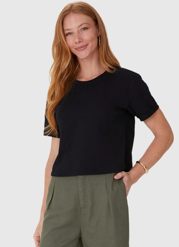 Malwee - Blusa Box em Malha Preto 4