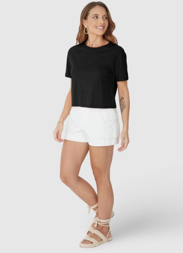 Malwee - Blusa Box em Malha Preto 8