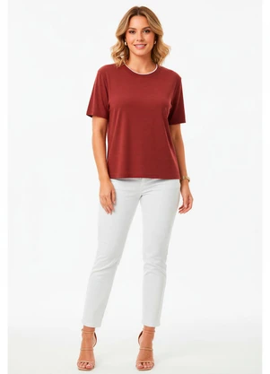 Malwee - Blusa Box em Moletinho Bordô - MALWEE