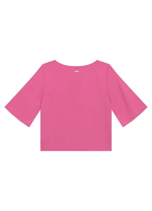 Enfim - Blusa Box em Viscose Rosa - ENFIM