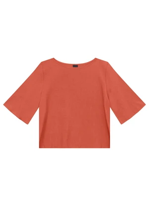 Enfim - Blusa Box em Viscose Terracota - ENFIM