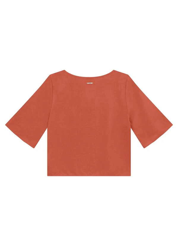 Enfim - Blusa Box em Viscose Terracota 2