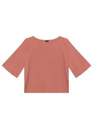 Enfim - Blusa Box em Viscose Terracota - ENFIM