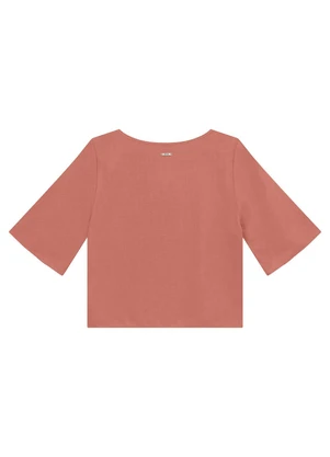 Enfim - Blusa Box em Viscose Terracota - ENFIM