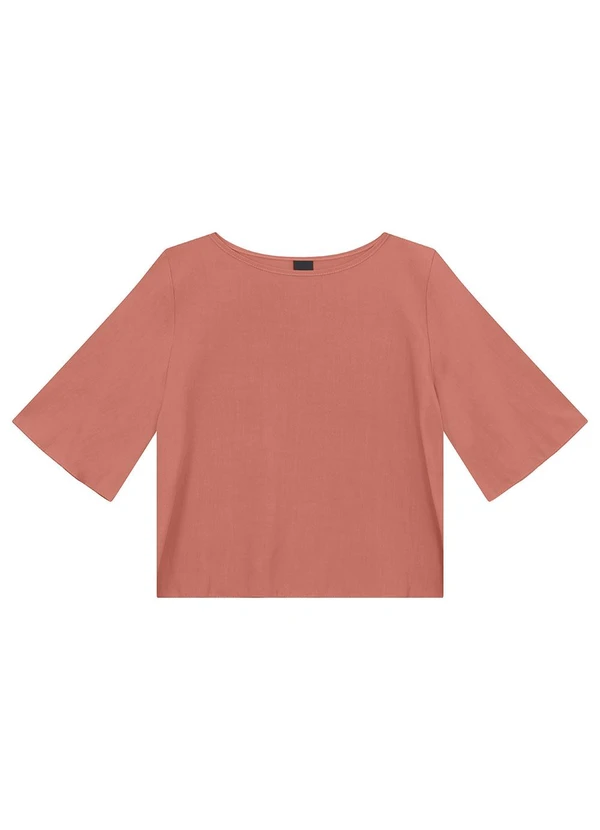 Enfim - Blusa Box em Viscose Terracota
