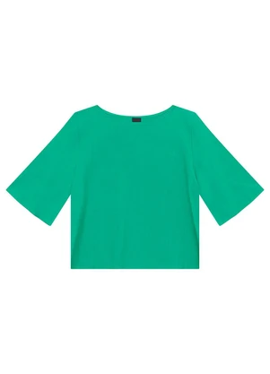 Enfim - Blusa Box em Viscose Verde Turquesa - ENFIM