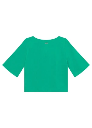 Enfim - Blusa Box em Viscose Verde Turquesa - ENFIM