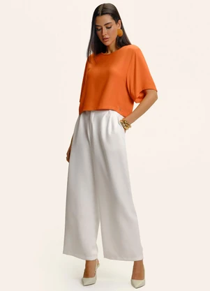 Endless - Blusa Box Manga Ampla Viscose Laranja - ENDLESS