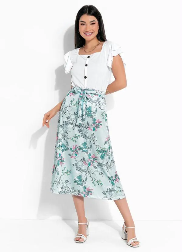 Rosalie - Blusa Branca com Babado na Manga 4