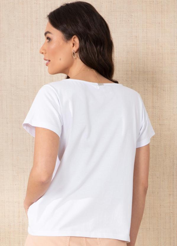 Outlet - Blusa Branca com Bordado Frontal 2