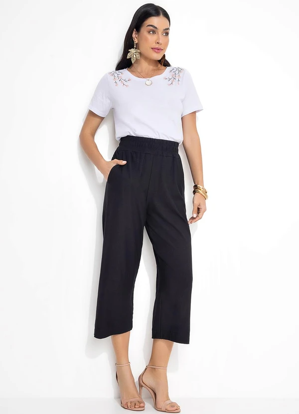 Quintess - Blusa Branca com Bordados em Ramos 16