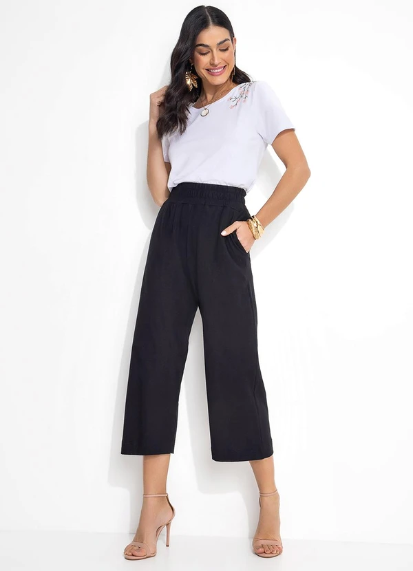 Quintess - Blusa Branca com Bordados em Ramos 14