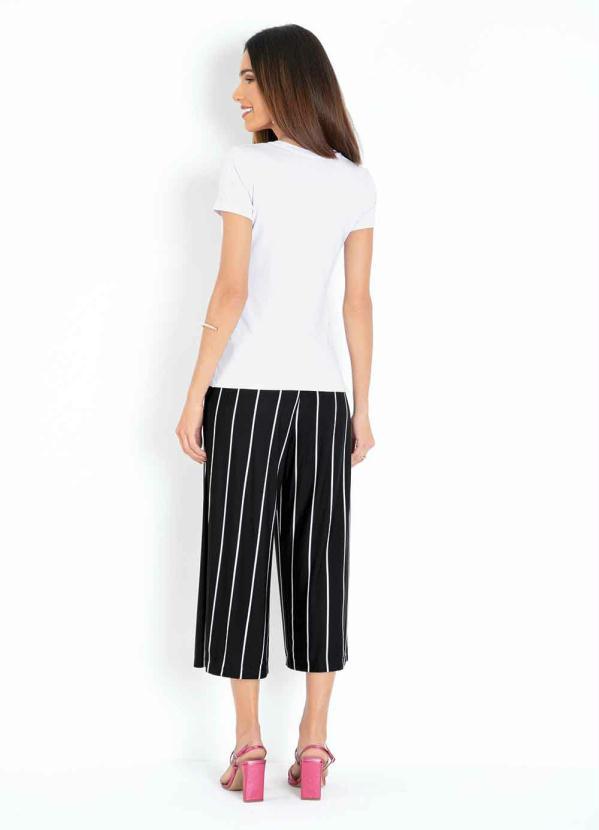 Outlet - Blusa Branca com Estampa com Brilho 1 4