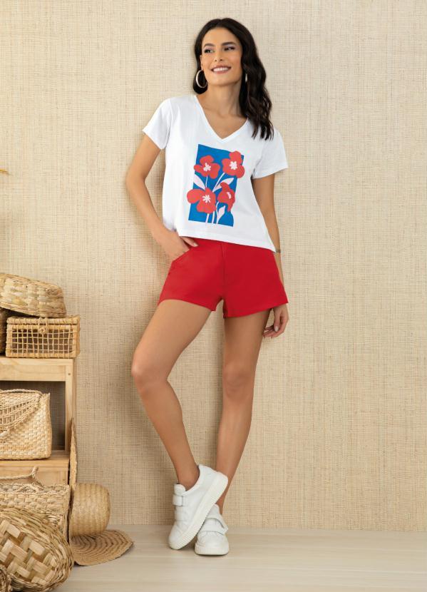 Quintess - Blusa Branca com Estampa 3