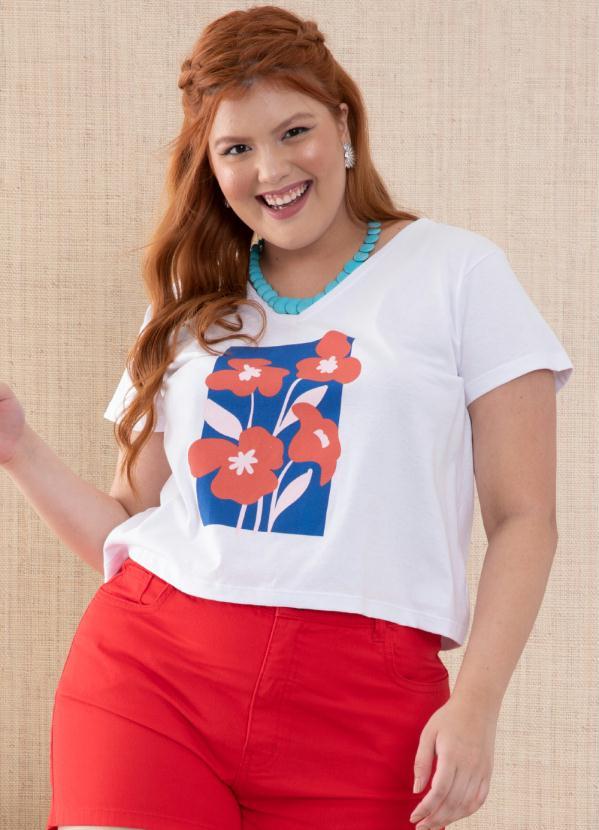 Quintess - Blusa Branca com Estampa 6