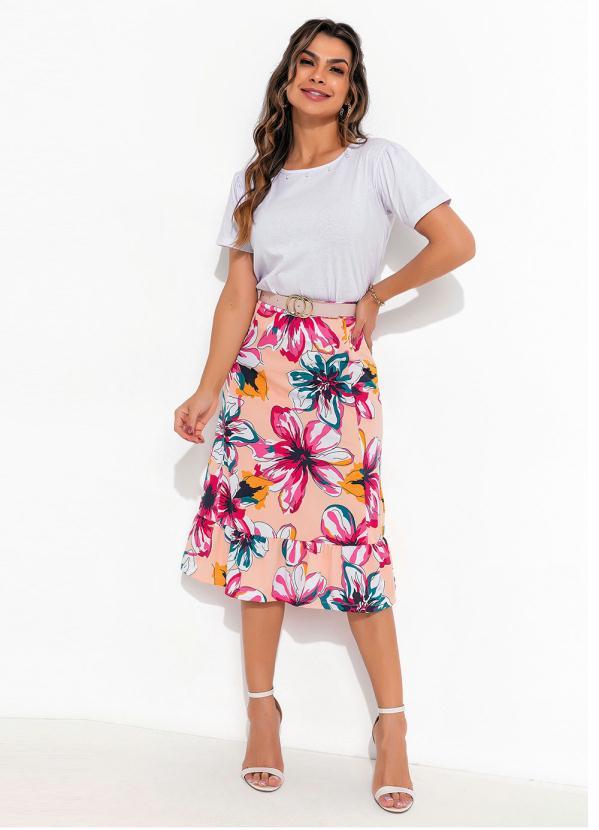 Outlet - Blusa Branca com Pérolas Moda Evangélica 3