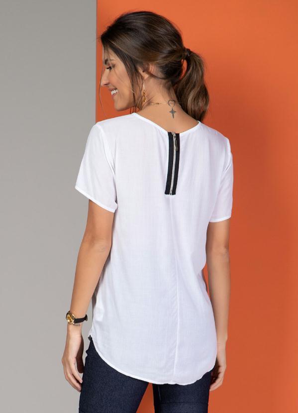 Quintess - Blusa Branca com Zíper nas Costas 2