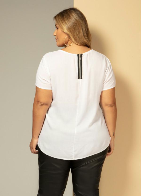 Quintess - Blusa Branca com Zíper nas Costas 5
