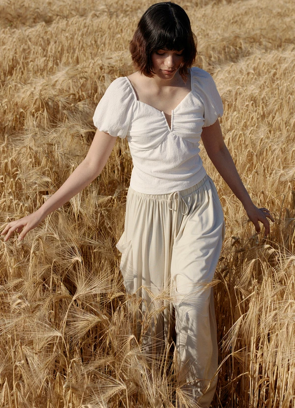 bonprix - Blusa Branca em Malha Anarruga 4