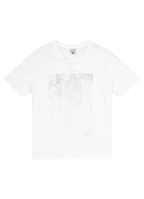 Malwee - Blusa Branca em Malha com Foil 3