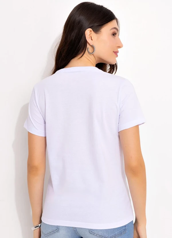 Disney - Blusa Branca em Malha de Algodão Penteado 2