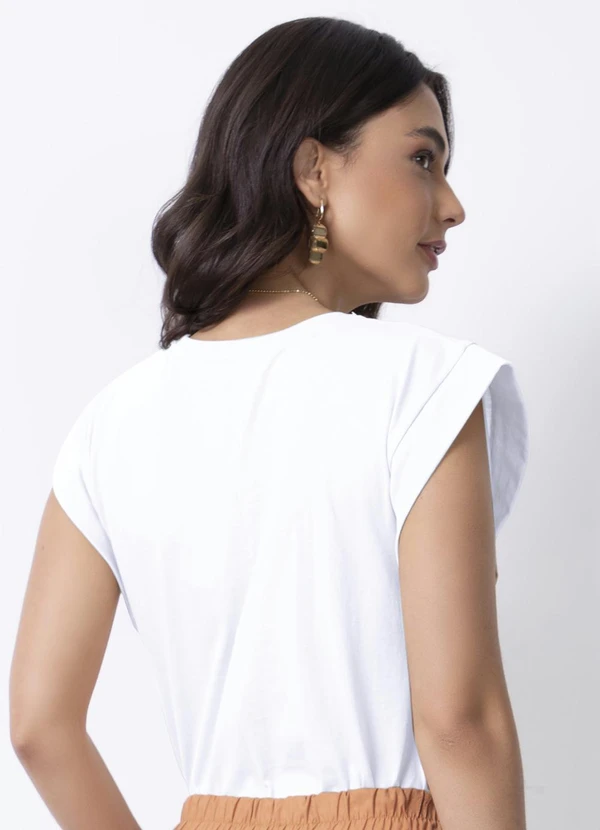 Quintess - Blusa Branca em Malha de Algodão 10