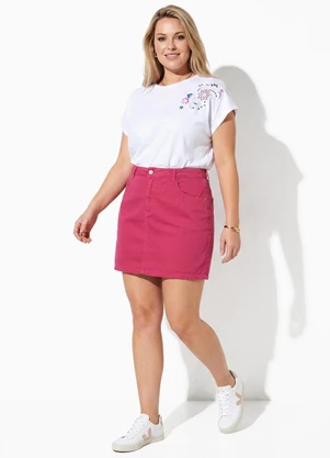 Quintess - Blusa Branca em Malha de Algodão - QUINTESS