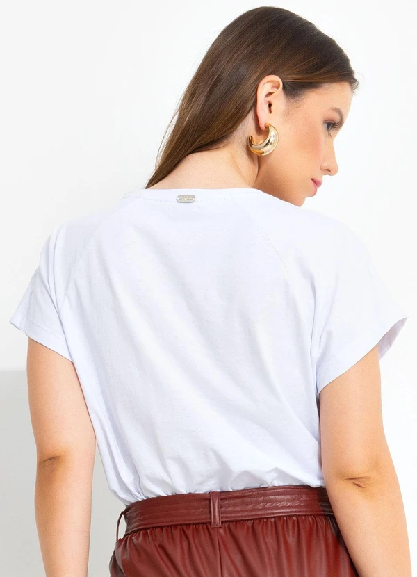 Quintess - Blusa Branca em Malha de Algodão 2