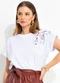 Quintess - Blusa Branca em Malha de Algodão - variação: Branca
