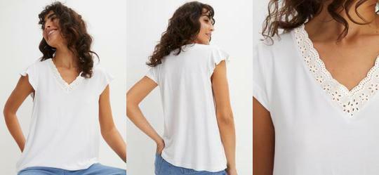 Blusa Branca em Malha de Viscose