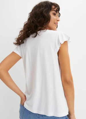 bonprix - Blusa Branca em Malha de Viscose - BONPRIX