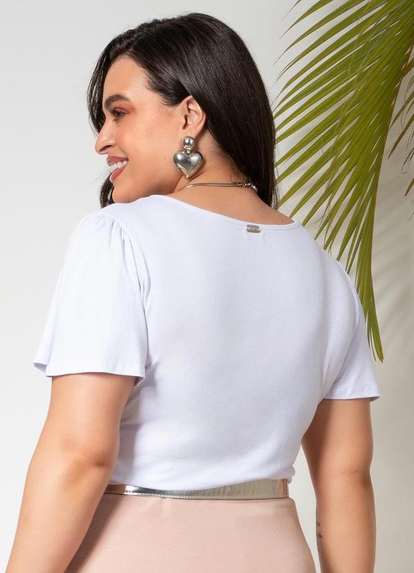 Quintess - Blusa Branca em Malha de Viscose 6